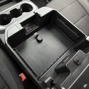 Chevrolet Silverado 3500HD Console Safe - Tuffy Products - W/ Combo Lock, Flow-Thru Console - Black - `20-`24